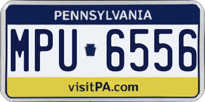 PA license plate MPU6556