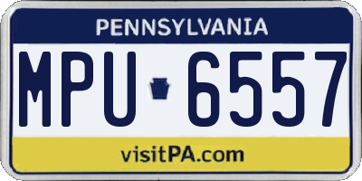 PA license plate MPU6557