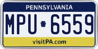 PA license plate MPU6559