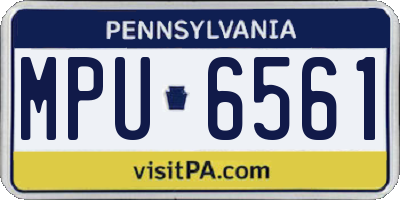 PA license plate MPU6561