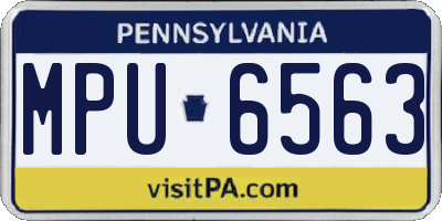 PA license plate MPU6563
