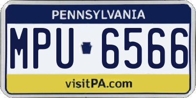 PA license plate MPU6566