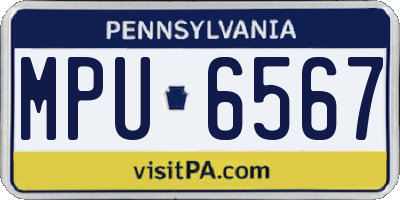PA license plate MPU6567