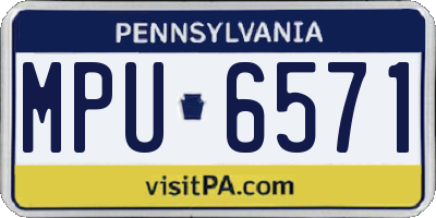 PA license plate MPU6571