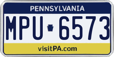PA license plate MPU6573
