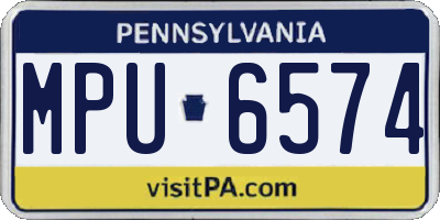 PA license plate MPU6574
