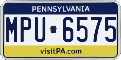 PA license plate MPU6575