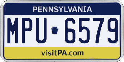 PA license plate MPU6579