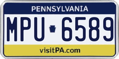 PA license plate MPU6589