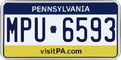PA license plate MPU6593