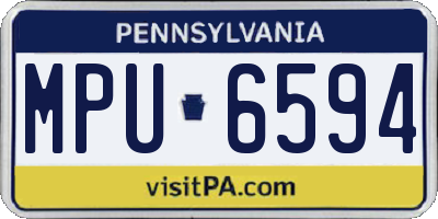 PA license plate MPU6594