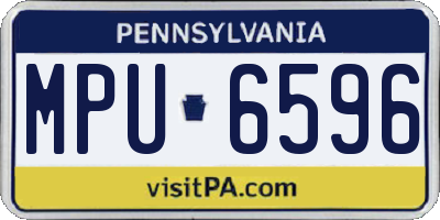 PA license plate MPU6596