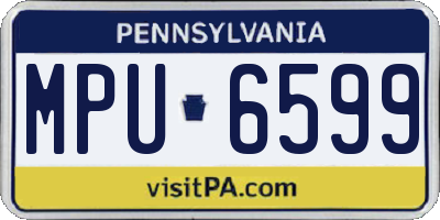 PA license plate MPU6599
