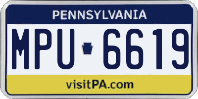 PA license plate MPU6619