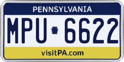 PA license plate MPU6622
