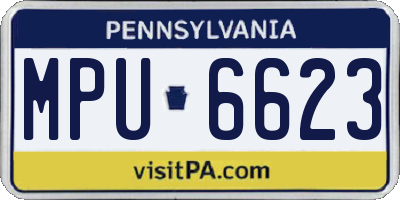 PA license plate MPU6623