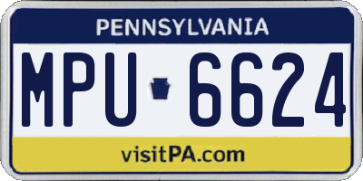 PA license plate MPU6624