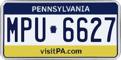 PA license plate MPU6627