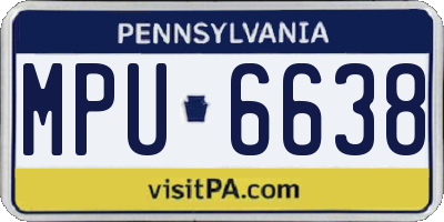 PA license plate MPU6638