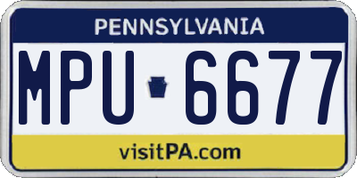 PA license plate MPU6677