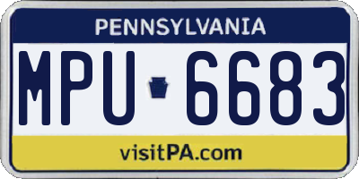 PA license plate MPU6683