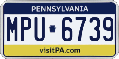 PA license plate MPU6739