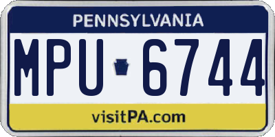 PA license plate MPU6744