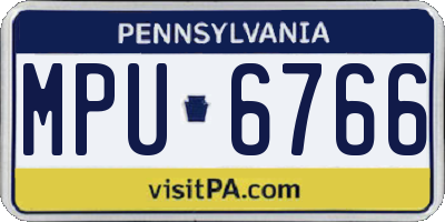 PA license plate MPU6766