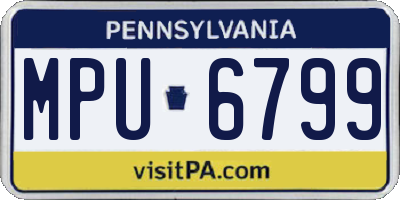 PA license plate MPU6799