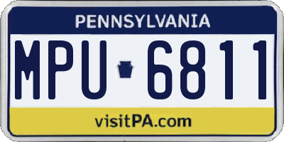 PA license plate MPU6811
