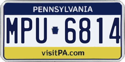 PA license plate MPU6814
