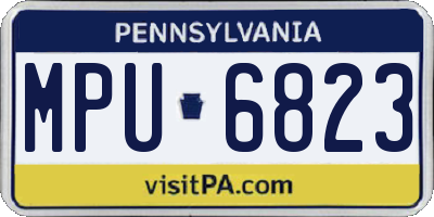 PA license plate MPU6823