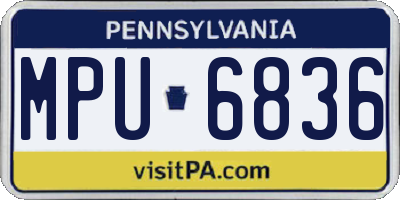 PA license plate MPU6836