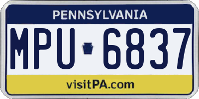 PA license plate MPU6837