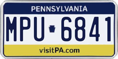 PA license plate MPU6841