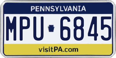 PA license plate MPU6845