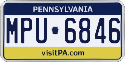 PA license plate MPU6846