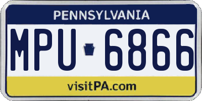 PA license plate MPU6866
