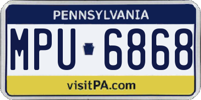 PA license plate MPU6868