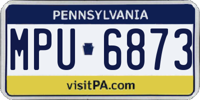 PA license plate MPU6873
