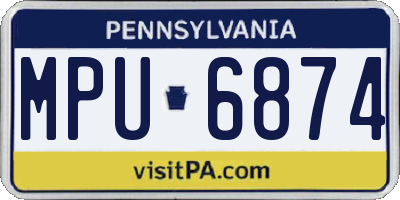 PA license plate MPU6874