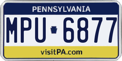 PA license plate MPU6877