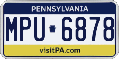 PA license plate MPU6878