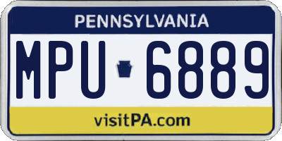 PA license plate MPU6889
