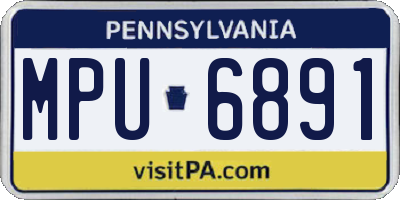 PA license plate MPU6891
