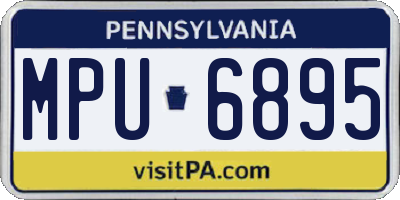 PA license plate MPU6895