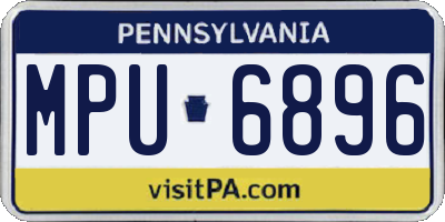 PA license plate MPU6896