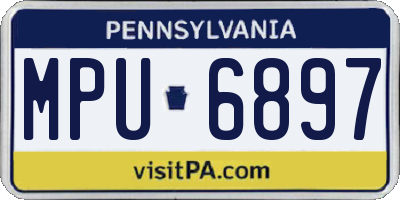 PA license plate MPU6897