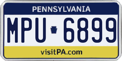 PA license plate MPU6899