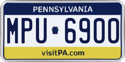 PA license plate MPU6900